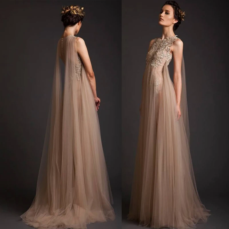 

robe de soiree Vintage Tulle Lady A Line Elegant Customized Long Formal Evening gown 2018 lace Mother of the Bride Dresses