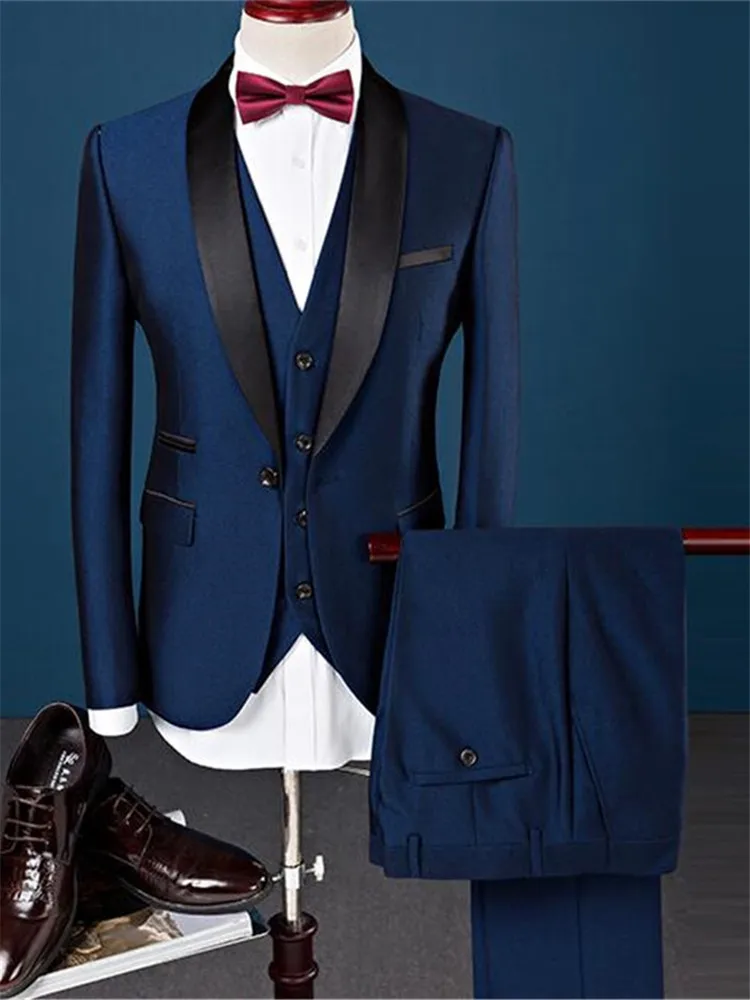 Классический мужской костюм смокинг Noivo Terno Slim Fit Easculino вечерние костюмы для мужчин однобортные смокинги жениха Свадебные Marri