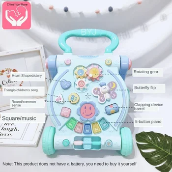 

Children's 3-in-1 Walker Stroller Baby Early Education Puzzle Multi-function Music Trolley Strollers Cochecito Bebe 3 En 1