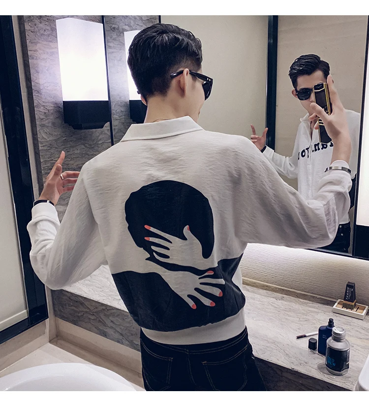 Модные заклепки дизайн Для мужчин рубашка Осень Новый 2019 Solid Slim Fit смокинг рубашки с длинным рукавом платье в Корейском стиле рубашка