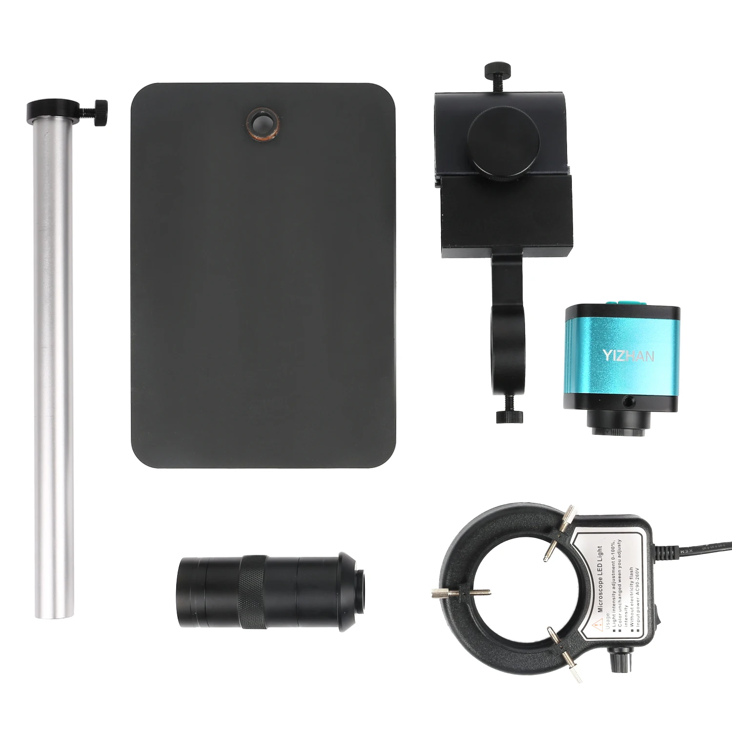 4K 48MP HDMI USB 60FPS Monocular Video Microscope Sets 38MP/16MP/13MP/8MP Digital Camera Lens 130X LED Light Repair Phone Solde digital microscope optical instruments handheld microscope mini microscope pocket microscope