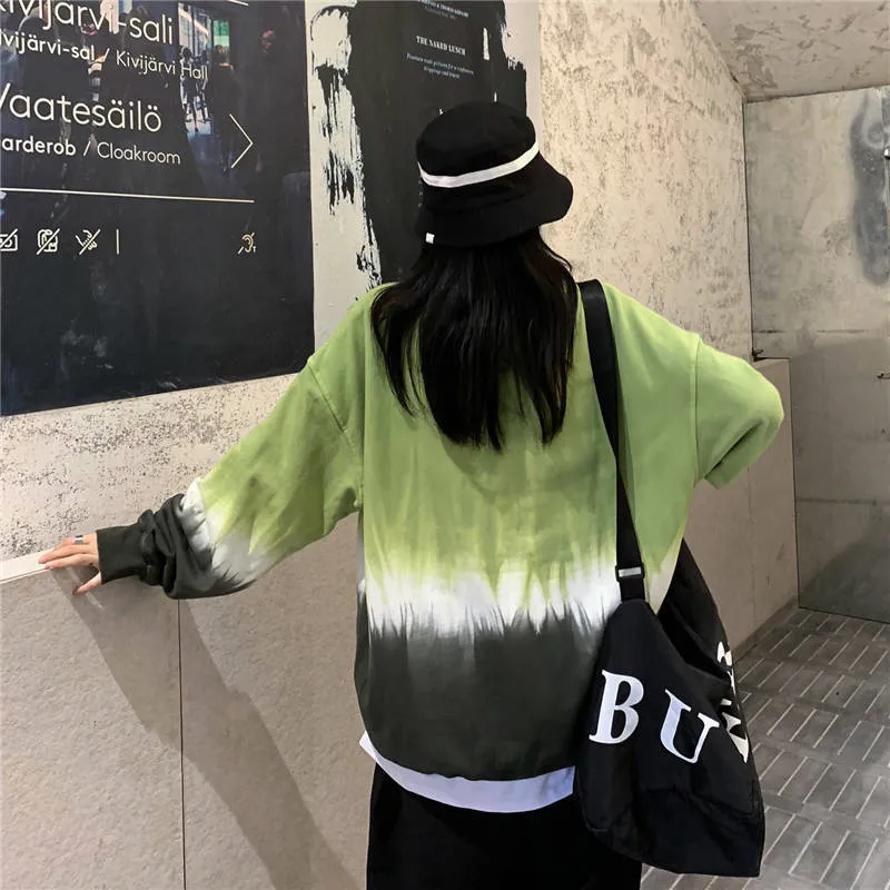 Женские Ulzzang толстовки, весенние толстовки Harajuku с принтом, свободные толстовки с длинным рукавом, модные толстовки для девочек, большие размеры