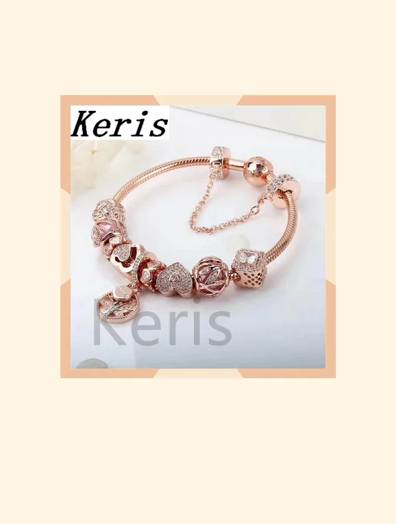

High Quality Reproduction 1:1 100% Silver Rose Gold Heart Tree Of Life String Bracelet First Choice For Gift Free Package