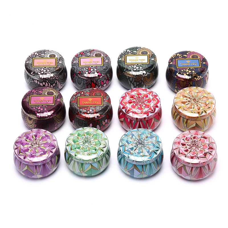 

Mini Tin Box Gift Jewelry Tin Box Cookie Candy Tea Storage Round Drum Tinplate Box Drawer Organizer