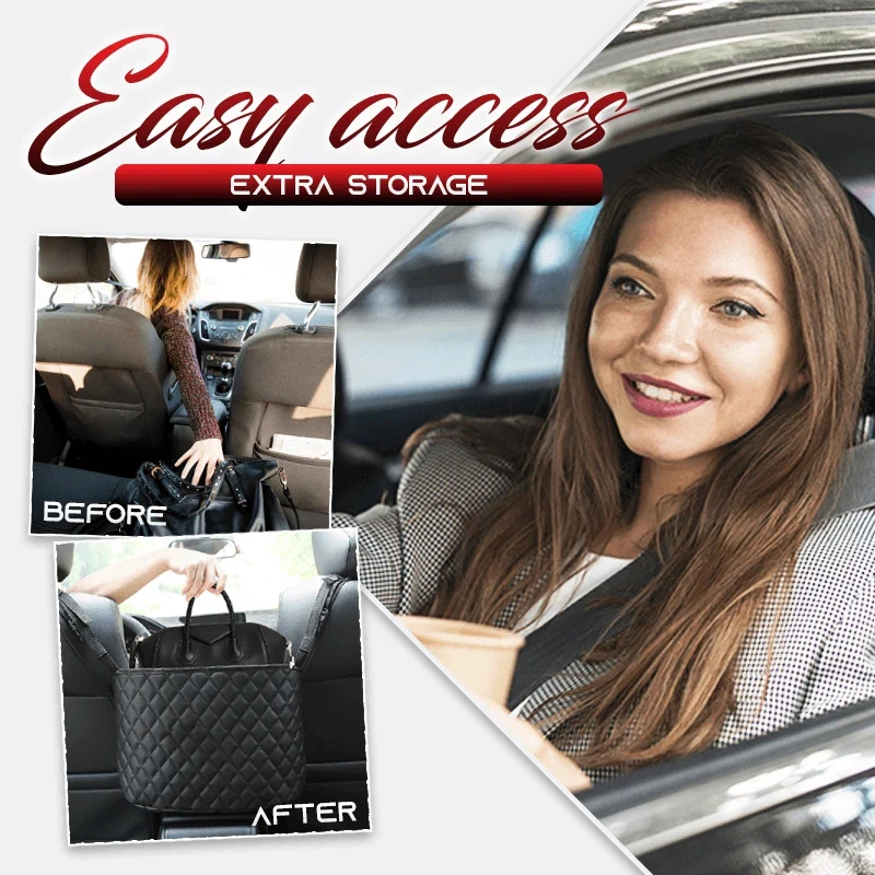 Car Seat Storage And Handbag Holding Net Hanging Storage Bags Between Car Seat 