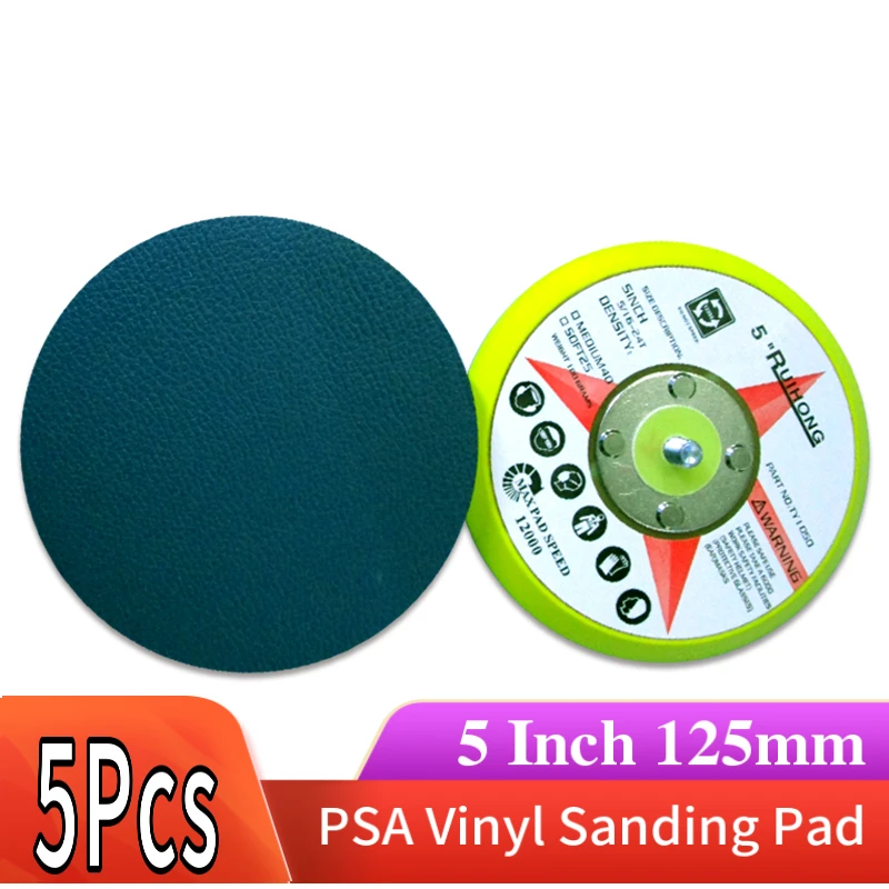 5 Pack5 Inch Psa Vinyl Sanding Pad Backing Plate 125mm For Self