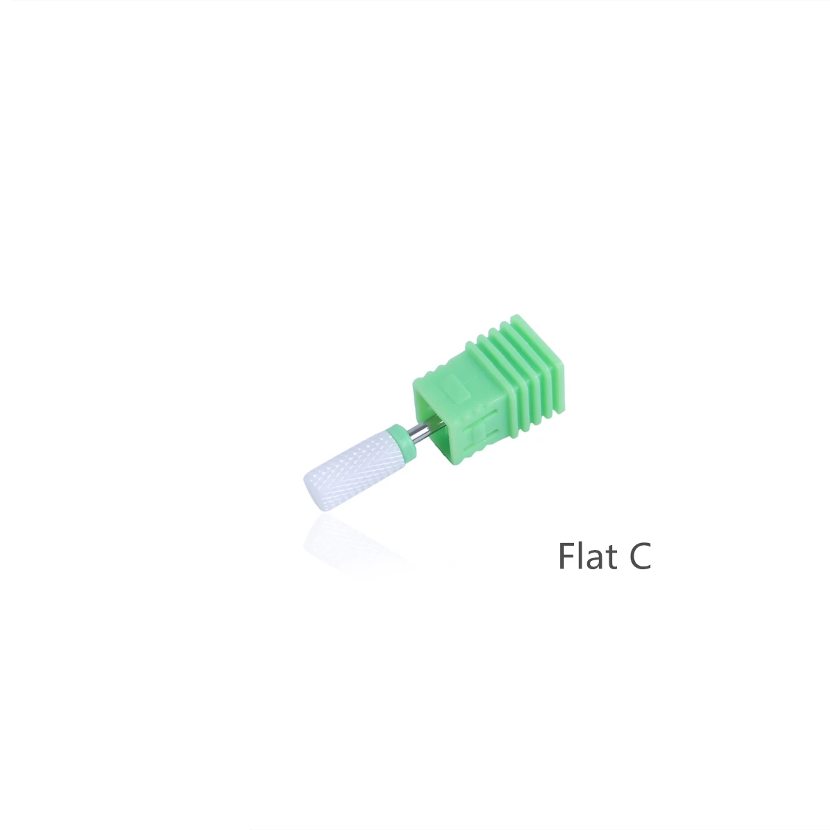 Одиночная дрель для ногтей керамическая головка шлифовальные виды форм шлифовальный инструмент машина замена бит Высокое качество инструменты для дизайна ногтей - Color: Flat C