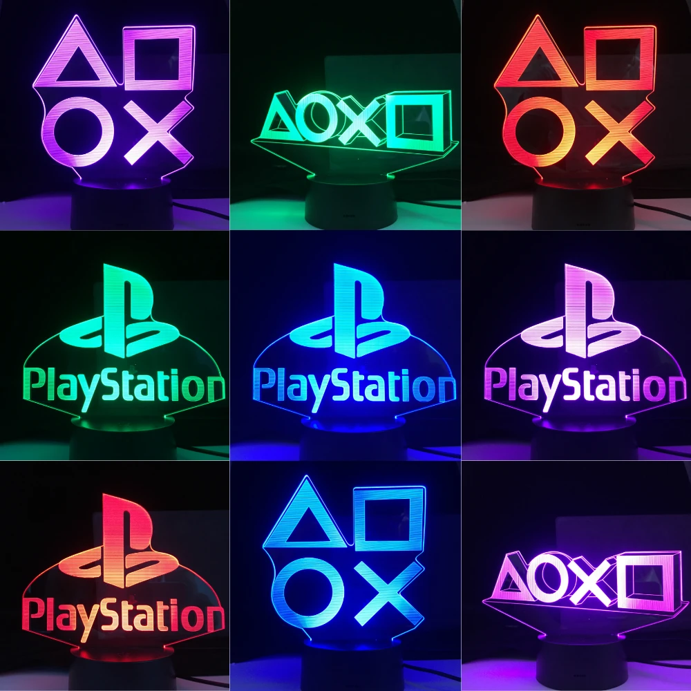 Playstation игровая комната стол Настройка светильник ing Декор светодиодный Ночной на