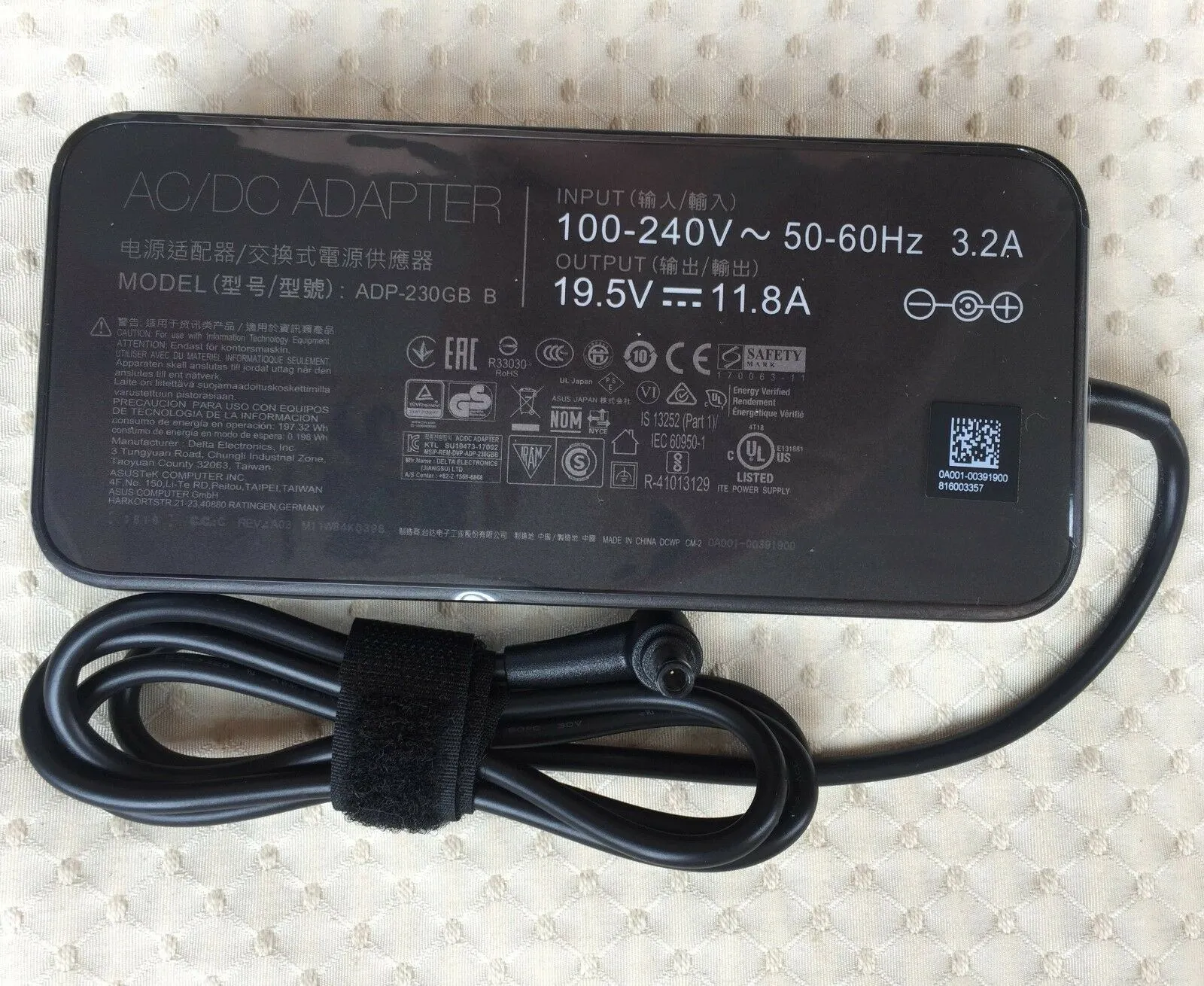 Huiyuan совместим с ASUS ROG zephyрус GX501VS-XS71, ADP-230GB B 230W 19,5 V AC/DC адаптер