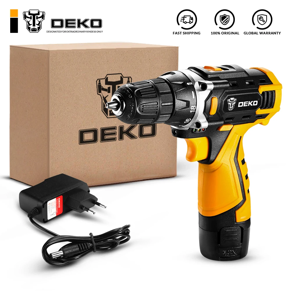 DEKO Banger 12V Loner Cordless Drill Screwdriver Mini Wireless Power .