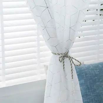 

Window Curtain Drape Metallic Trellis See Through For Bedroom Tulle Living Room Panel Romantic Vibe Home Decor Hotel Shade