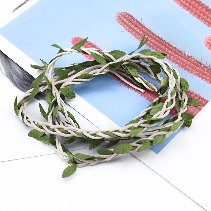 10 meters Wedding christmas home decor accessories scrapbooking decorative flowers wreaths silk leaf vine cheap silk floristics - Цвет: 2