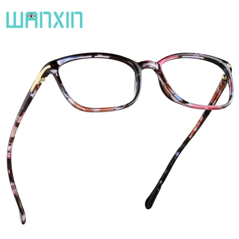 pinkfloral WANXIN пластиковый фанки синий светильник блокирующие очки, овальные компьютерные очки для чтения, уменьшить головные боли и напряжение глаз - Цвет оправы: pinkfloral