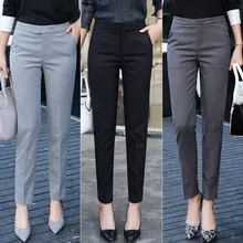 slim black dress pants womens