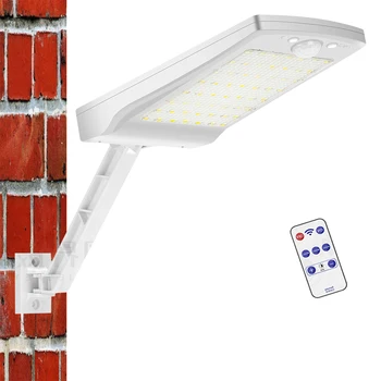 

900Lm Solar Lamp PIR Motion Sensor 56 Led Wall flood Light With Remote Control Waterproof Powered For Outdoor