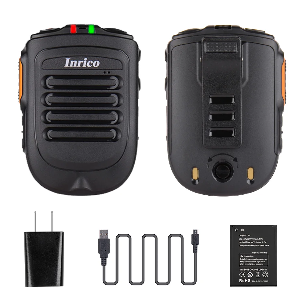 Inrico B01 Bluetooth Speaker Mic for Zello Wireless Speaker Mic for Zello W7 N60 W2PLUS Android Mobile Radio Phone