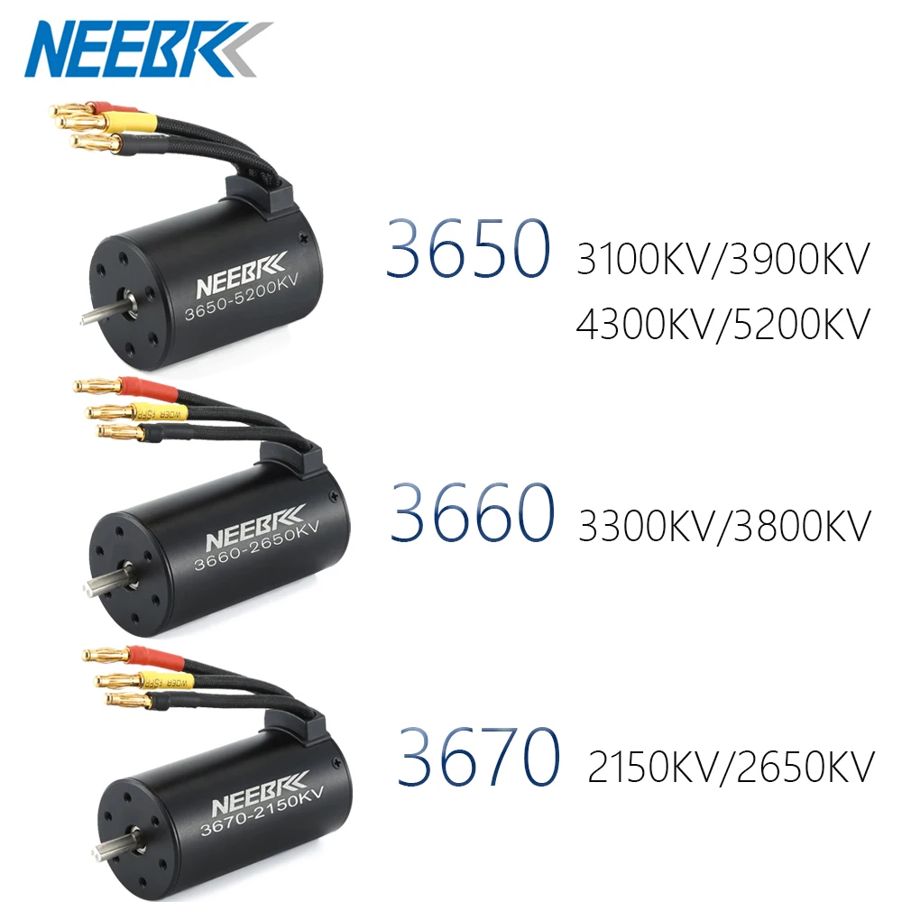 Impermeable 3650 3100KV 3660 3300KV 3670 2650KV 2150KV 3100KV 3900KV 4300KV 5200K de Motor sin escobillas para 1/8 1/10 coche RC barco RC Par