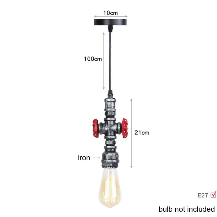 Паровой панк Лофт Промышленные железные водопроводные подвесные светильники винтажные Потолочные Подвесные светильники люстры бронзовые лампы для дома - Цвет корпуса: B4