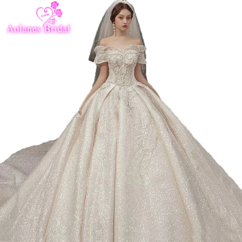Свадебное платье Vestido De Noiva, шикарные свадебные платья, винтажные Роскошные блестящие турецкие свадебные платья, сексуальные хрустальные стразы