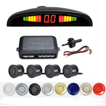 

Car Auto Parktronic LED Parking Sensor With 4 Sensors Reverse Backup Car Parking Radar Monitor Detector System Backlight Display