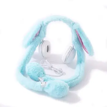

Glowing Plush Moving Rabbit Ears Hat Headsets Dancing Bunny Ears Pinching Airbag to Move Cartoon Animal Plush Toys