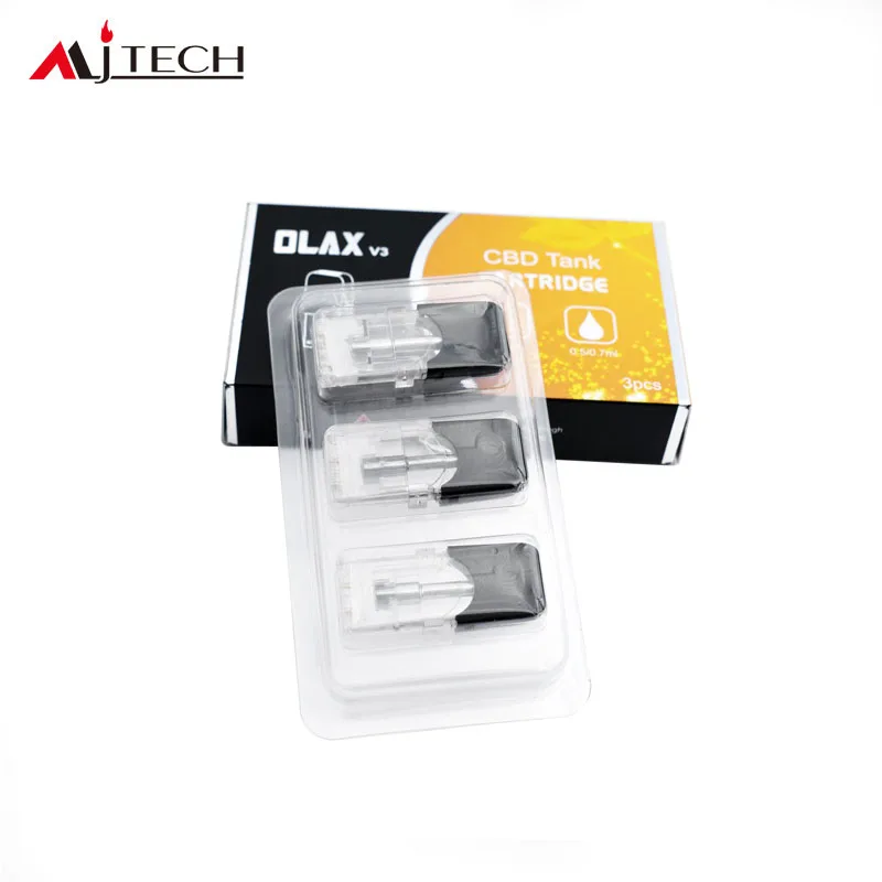 

Wholesale 300pcs/lot MJTECH OLAX V3 1.4ohm 0.5ml 0.7ml Replacement Pod Vape Pod Cartridge For JUUL JC01 JBOX Vaporizer Battery
