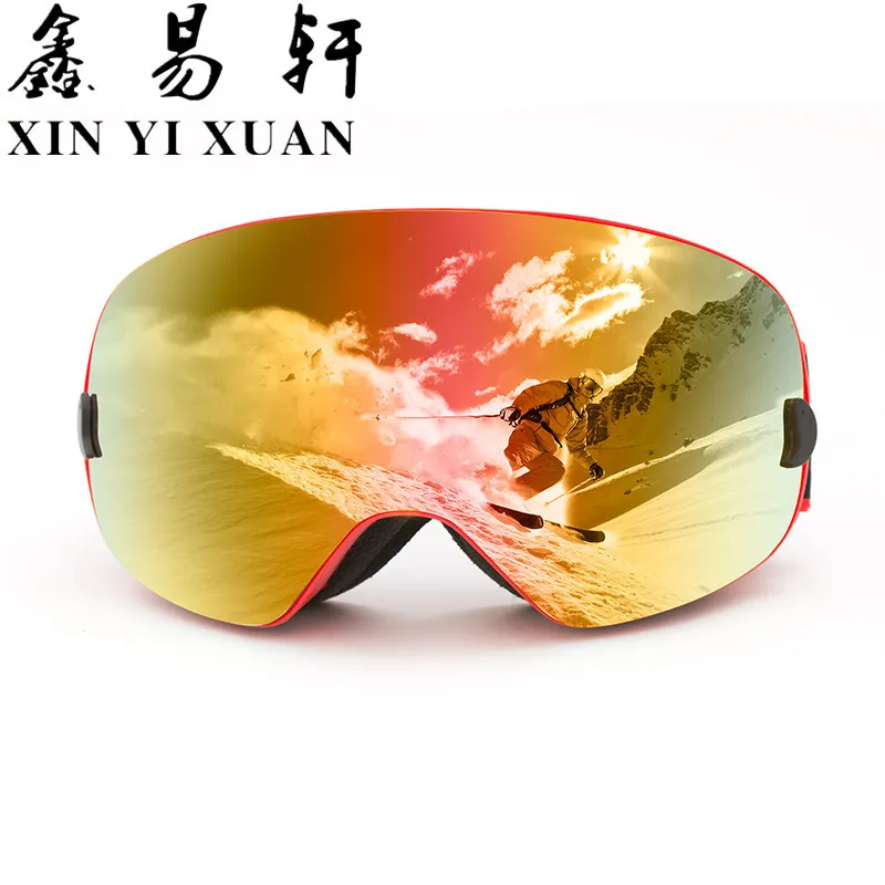

Ski Goggles Double Layer Anti-fog Ski Goggles Winter New Style Spherical Skiing Eye Protection Goggles Outdoor Adult