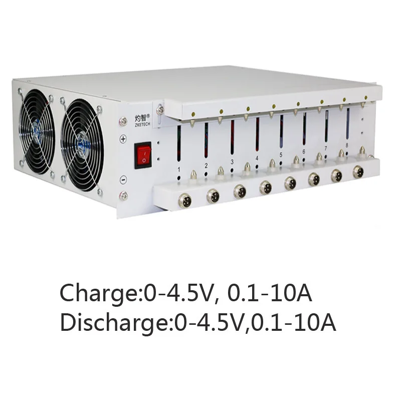 

8-channel Battery Split Cabinet/ Lithium Battery Capacity Tester/ 10A4.5V Charge & Discharge Cyclic Aging/Software/ Test Stand