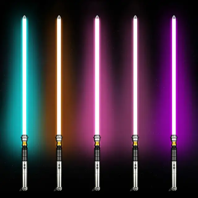 Led Lightsaber Luke Star Jedi Cosplay Light Saber With Voice Vader Sword Discoloration Metal Hilt Stick Luminous Lightstick 2