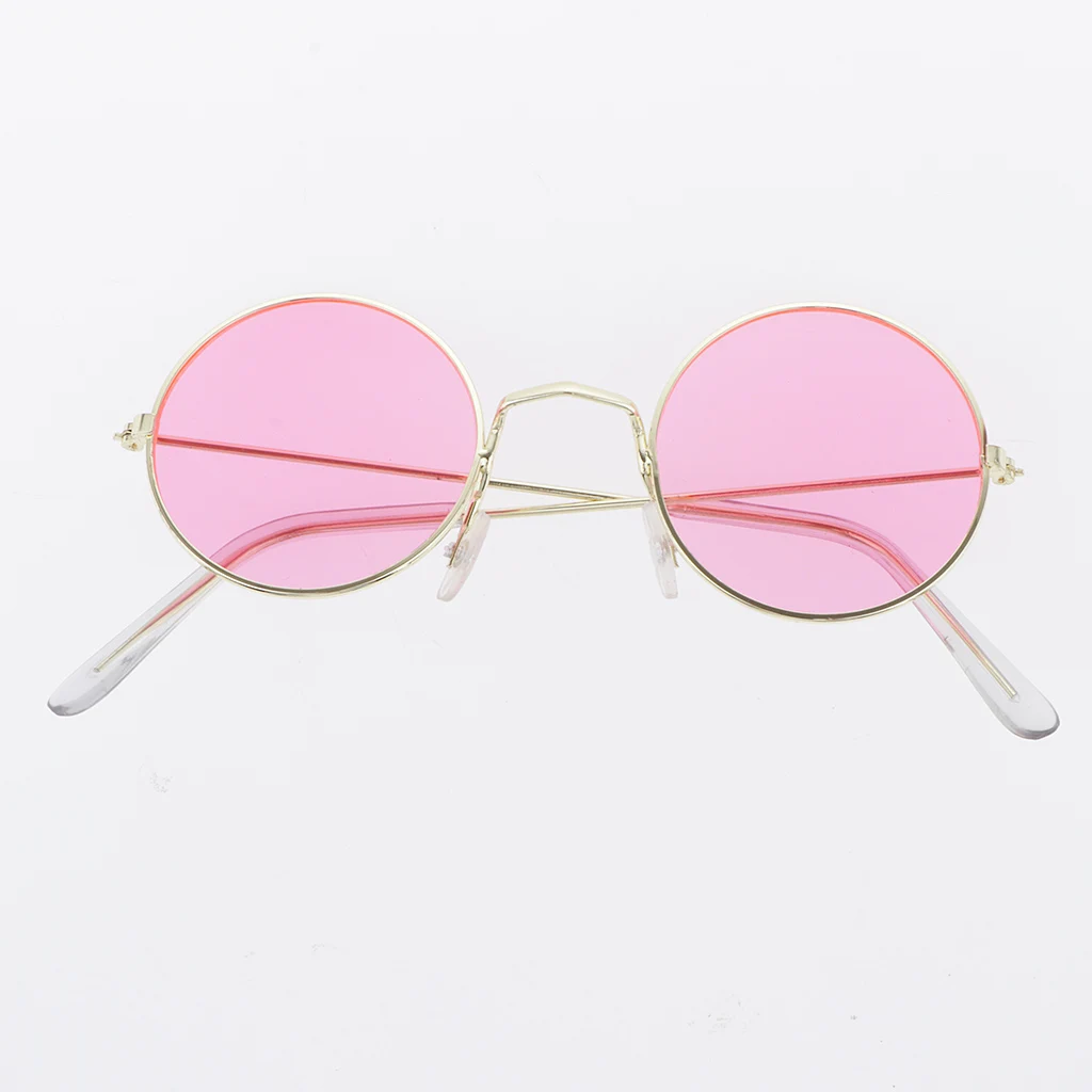 Peace Sign Necklace Earring Hippie Sun Glasses Hippie Costume Accessories Colorful Large Round Earring Necklace and Sunglasses