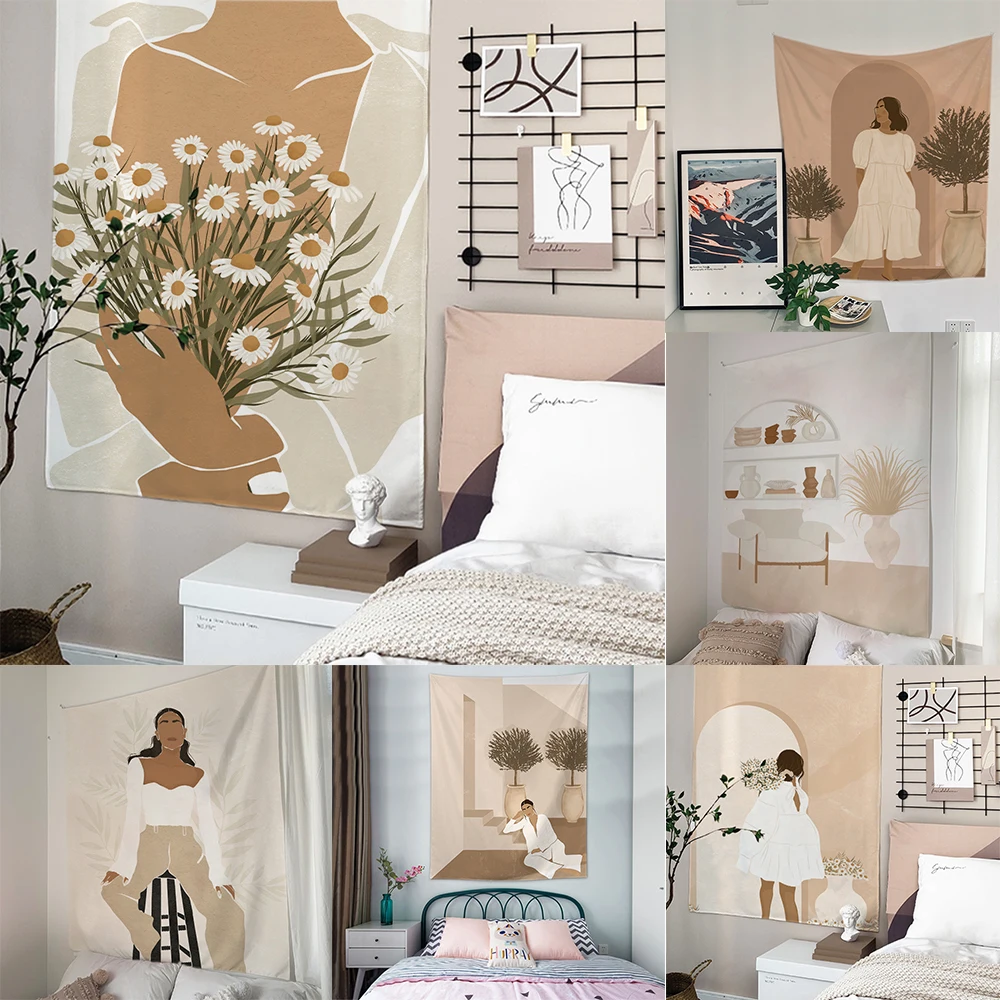 

Wall Tapestry Abstract Tapestry Nordic Wall Hanging Decorative Chambre Fille Creative Picnic Blanket