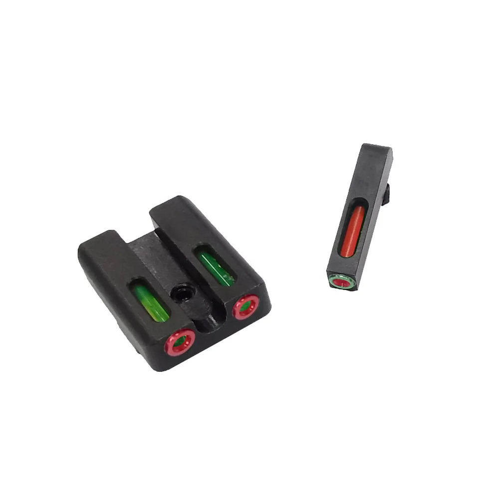 Spina Real Vermelho Verde Fibra Óptica Vista Dianteira Combate Traseiro Fibra Ponto Real Preto para Modelos Padrão Reais Lunetas Riflescopes 8 Esporte e Lazer