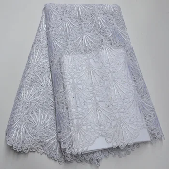 

5 yards Very soft unique Guipure Lace Excellent Embroidered African Swiss Cord Lace fabric Nigerian occasional wear sewing Cloth