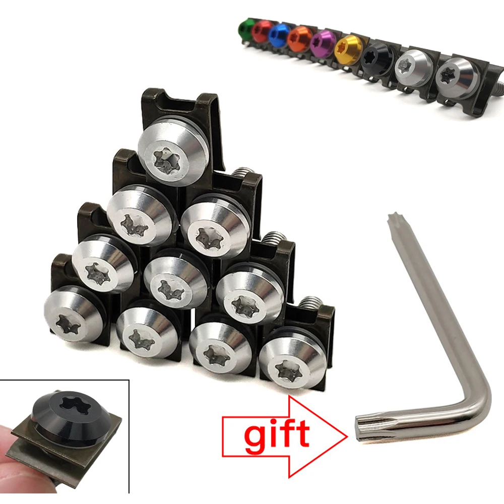 Aluminium Motorcycle 6mm Fairing Bolts Fastener Clips Screw Spring Nuts For Honda cbf 1000 600 600f cbr f 650f 900 rr 250 r | Автомобили и
