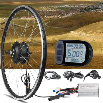 

Electric Bike Conversion Kit 36V 350W Front Wheel/Hub Motor Engine 26" ebike Wheel e bike Motor Controller with KT LCD5 Dipslay