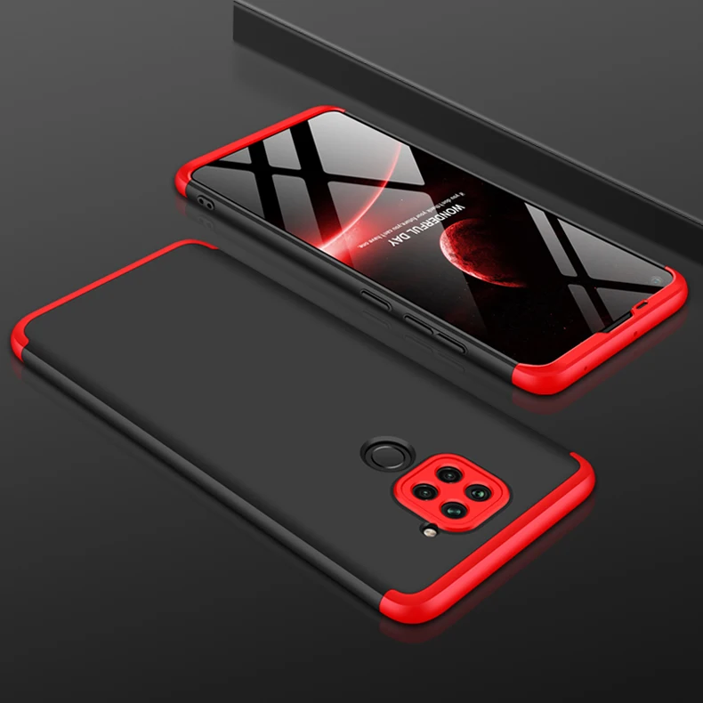 Чехол для Xiaomi Redmi Note 9 Жесткий матовый армированный Гибридный 3 в 1 гибридный