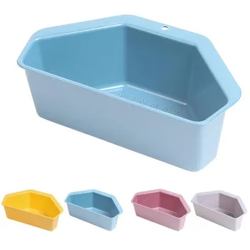 

1pcs Sponge Holder Kitchen Sink Triangular Storage Holder Drain Water Basket Multifunctional Sponge Drain Sponge Holder Rack