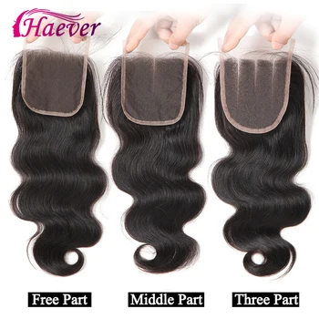 

Haever Body Wave Closure 4×4 Lace Closure 20 Inch Closures Natural Color Remy Hair Human Hair Closure Peruvian Frontal Closure