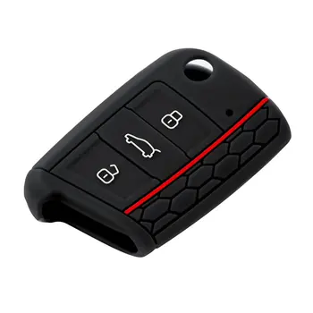 

Car portect case Accessories Key Case Bag Key Cover For Volkswagen Golf 7 mk7 for Skoda for Octavia A7 Siliconex