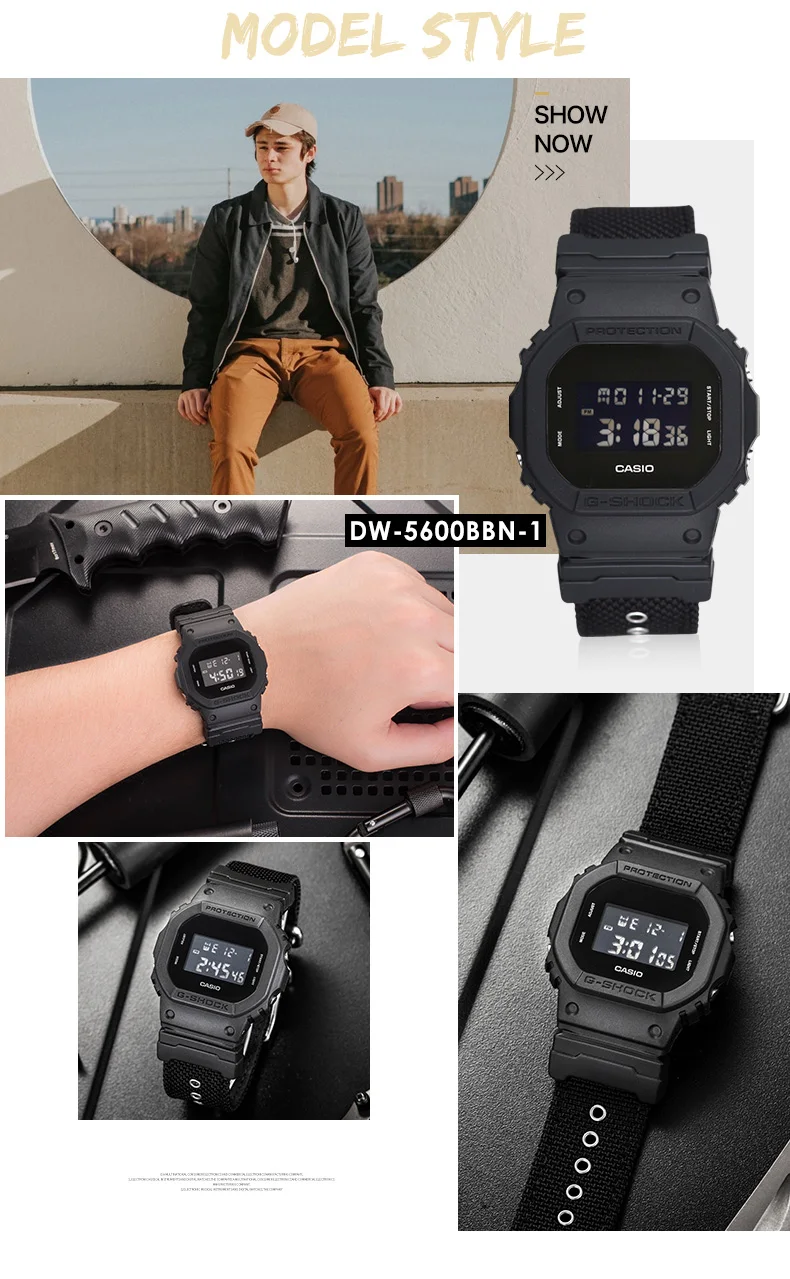 好きに 新品 CASIO G-SHOCK DW-5600BBN-1