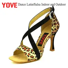 YOVE стиль LD-3055 танцевальная обувь Бачата/Сальса Танцевальная обувь женская танцевальная обувь