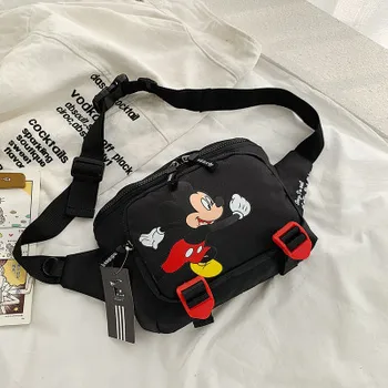 Disney Mickey mouse boy canves messenger bag doll Belt bag shoulder bag cartoon minnie girl