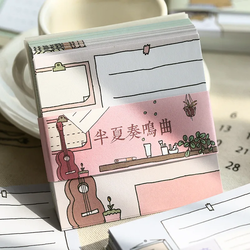 Креативный мультфильм Мемо и наклейки из бумаги васи набор Мемо-блокнот, чтобы сделать список планировщик заметок, записная книжка, школьные офисные принадлежности