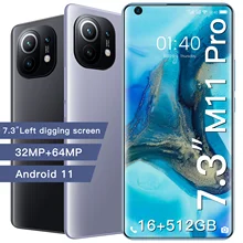 M11 Pro-teléfono inteligente Android de 7,3 pulgadas, versión Global, batería de iones de litio grande de 6800Mah, cámara de 16 + 512G, cámara de 32mp + 64mp