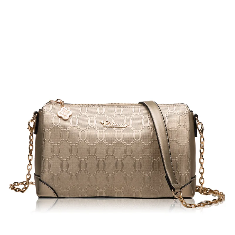 

Leather bag bag cowhide chain bag Korean version single-shoulder oblique bag big dinner bag