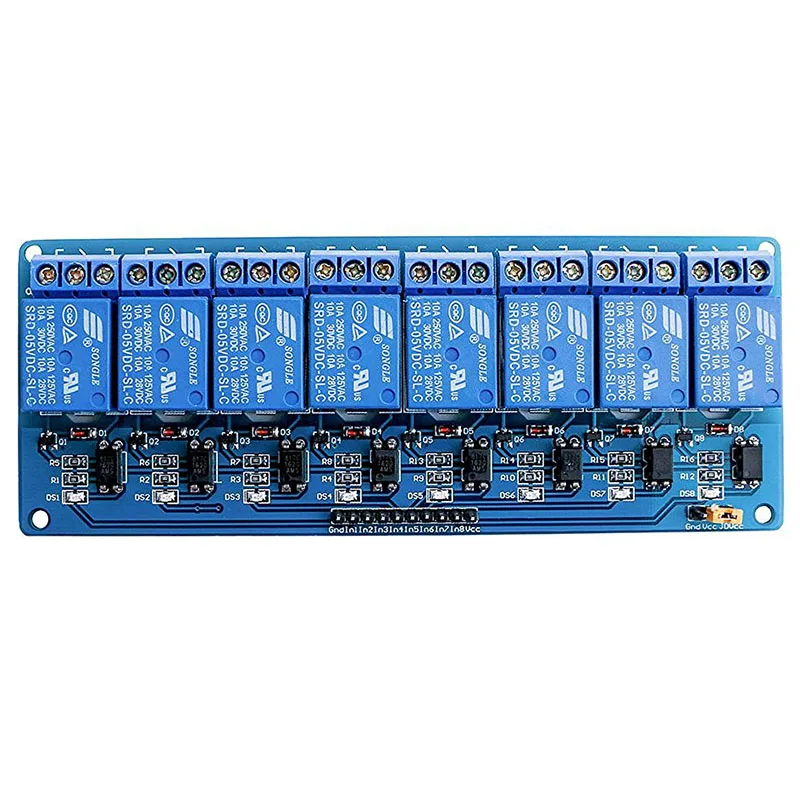 

With Optocoupler 8 Channel Relay Module Relay Control Panel PLC 5V Module