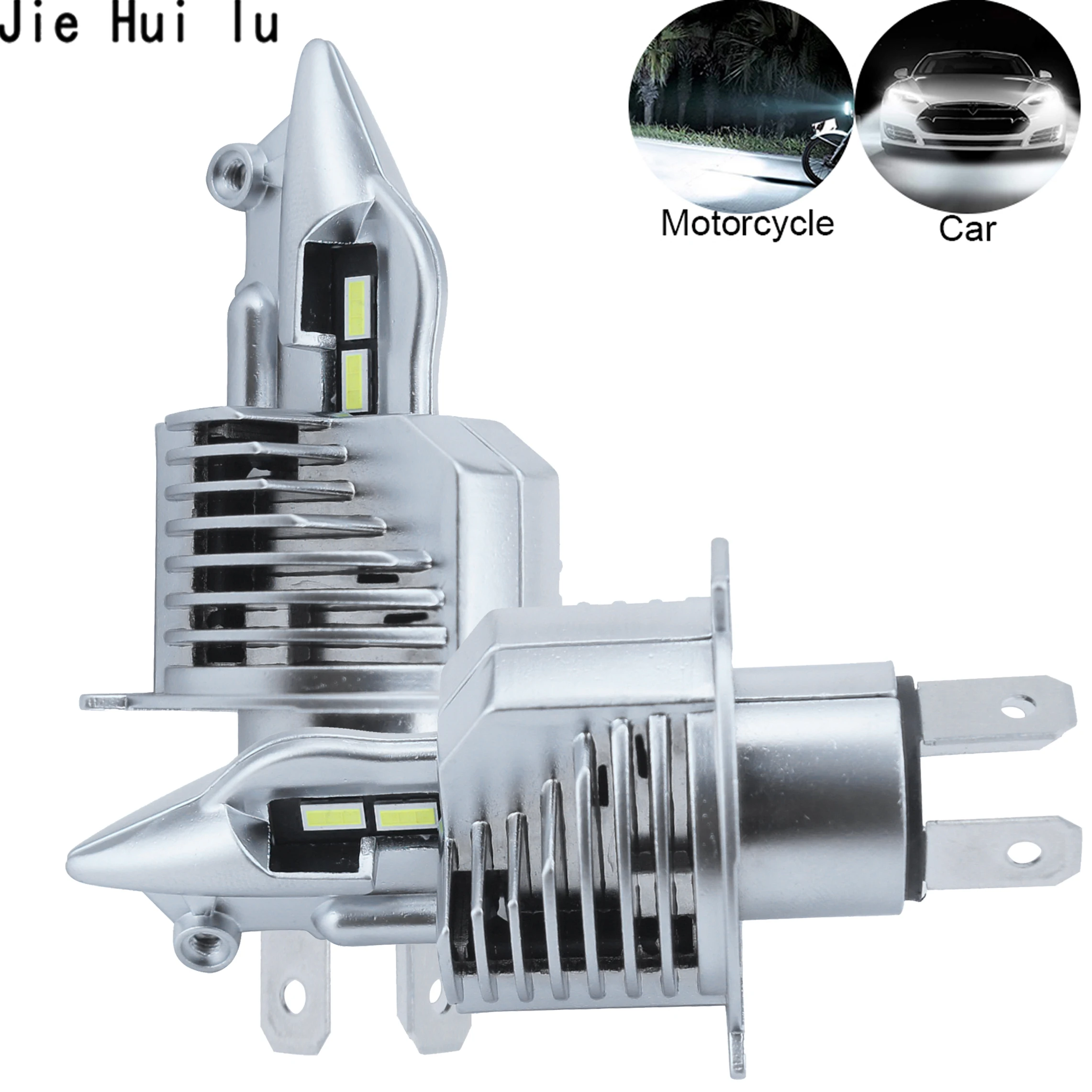 Skup Fighter H4 Led żarówki samochodowe motocykl reflektor motocyklowy CSP 72W Foco LED 12V 24V 6000K Super Led H4 żarówki samochodowe Lampada Led 8000 lm