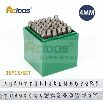 

PD1902 Uppercase Letter Metal Stamp Set,DIY Bracelet/jewelry/Necklace 4mm steel punch stamp letters Kit,33pcs/box+free 3pcs 3mm