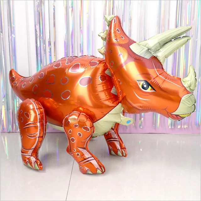 1 Large 4D Walking Dinosaur Foil Balloon Boy Animal  Children Dinosaur Birthday Forest Party Decoration Mint Green