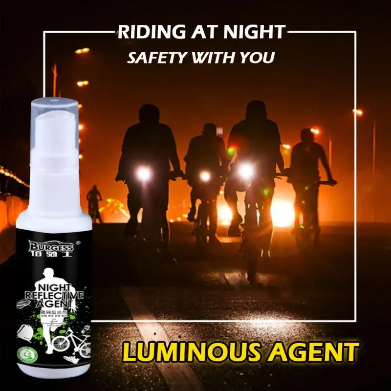 Reflective Spray Glowing In The Dark Reflecting Paint Anti Accident Safety Luminous Agent For Night Riding Walk Easy To Clean